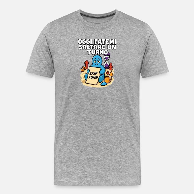 Die Schicht heute überspringen - Männer Premium Bio T-Shirt - Grau meliert
