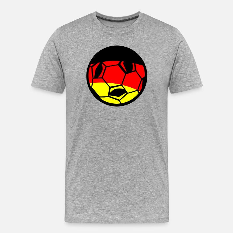 Fußball Deutsche Flagge Kunst - Männer Premium Bio T-Shirt - Grau meliert