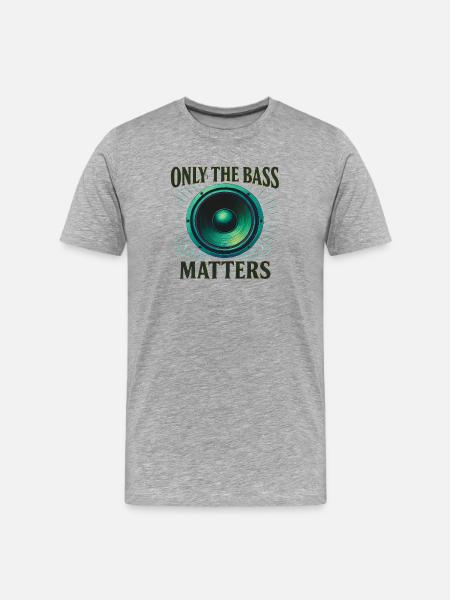 Techno – Seules les basses comptent - T-shirt bio Premium Homme - gris chiné