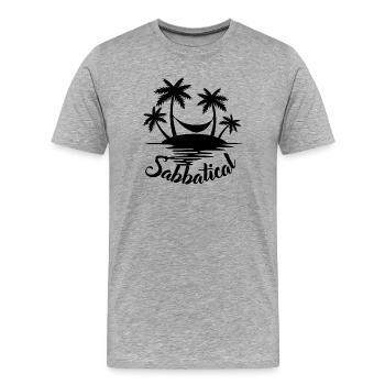 Sabbatique - T-shirt bio Premium Homme - gris chiné - Devant - Damien (186cm)