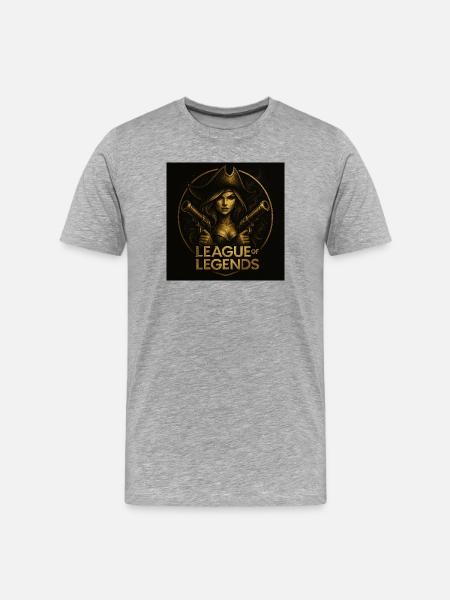 Pirate Heroine Gunslinger - Men's Premium Organic T-Shirt - heather grey