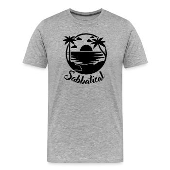Sabbatique - T-shirt bio Premium Homme - gris chiné - Devant - Damien (186cm)
