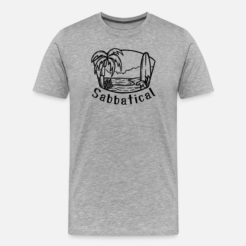 Sabbatical - Männer Premium Bio T-Shirt - Grau meliert
