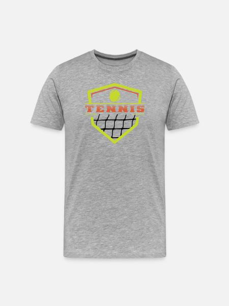 Logo Tennis - T-shirt bio Premium Homme - gris chiné