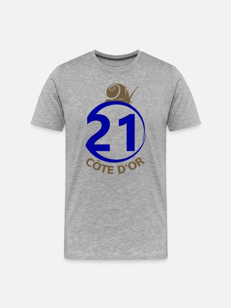 Logo 21 Côte d'Or - Men's Premium Organic T-Shirt - heather grey