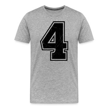 Quatre - T-shirt bio Premium Homme - gris chiné - Devant - Damien (186cm)