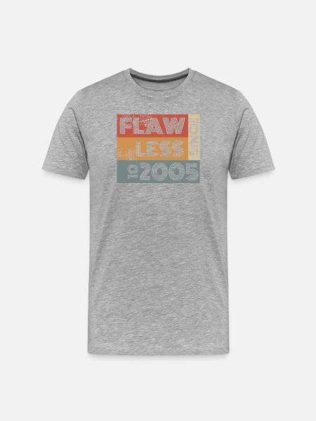 20th Birthday Flawless since 10/2005 - Men's Premium Organic T-Shirt - heather grey