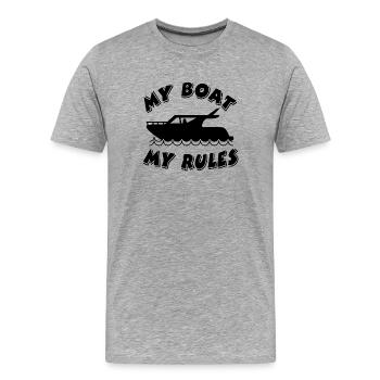 Boot - Männer Premium Bio T-Shirt - Grau meliert - Vorne - Damien (186cm)