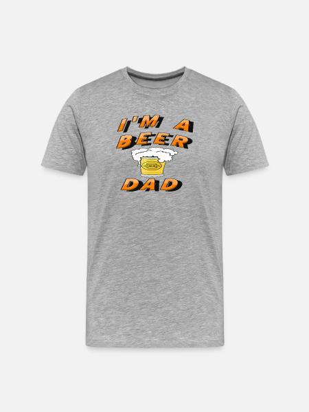 Bier - Männer Premium Bio T-Shirt - Grau meliert