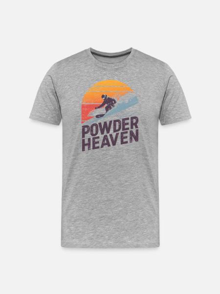 Freeride Snowboard Retro Sunset - Men's Premium Organic T-Shirt - heather grey