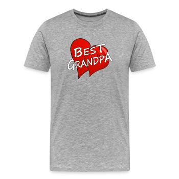 BEST GRANDPA - Männer Premium Bio T-Shirt - Grau meliert - Vorne - Damien (186cm)