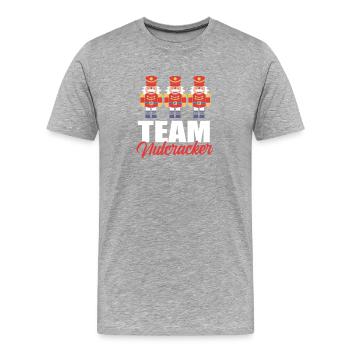 Casse-noisette de Noël - T-shirt bio Premium Homme - gris chiné - Devant - Damien (186cm)