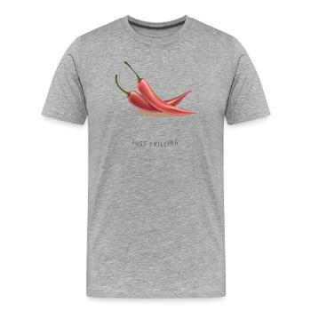 Chili Chillin’ – Lustiges Urlaubsmotiv - Männer Premium Bio T-Shirt - Grau meliert - Vorne - Damien (186cm)