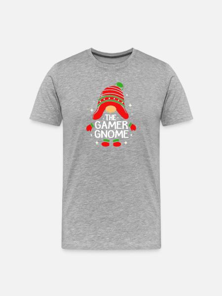 Gnome Gaming Gamer - Men's Premium Organic T-Shirt - heather grey