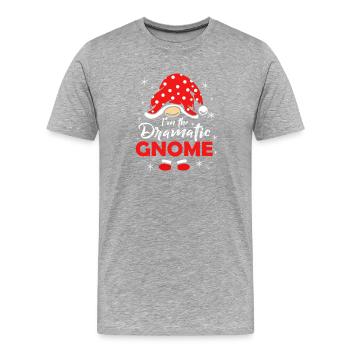 Drame de gnome - T-shirt bio Premium Homme - gris chiné - Devant - Damien (186cm)