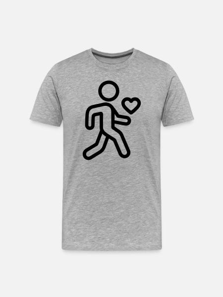 Gesunder Lebensstil - Männer Premium Bio T-Shirt - Grau meliert
