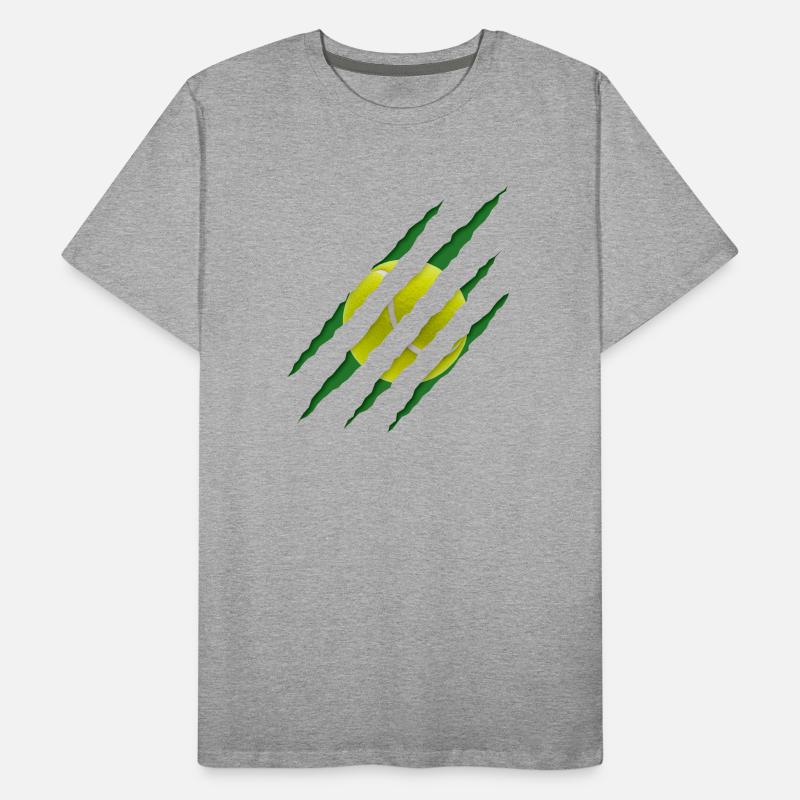 Balle de tennis Scratch Pattern T-shirt bio Premium Homme