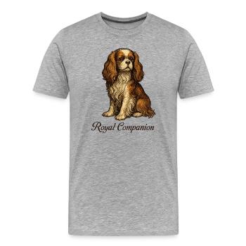 Cavalier King Charles Dog - Men's Premium Organic T-Shirt - heather grey - Front - Damien (186cm)