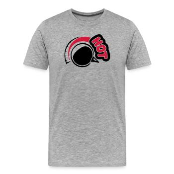 Chaud - T-shirt bio Premium Homme - gris chiné - Devant - Damien (186cm)