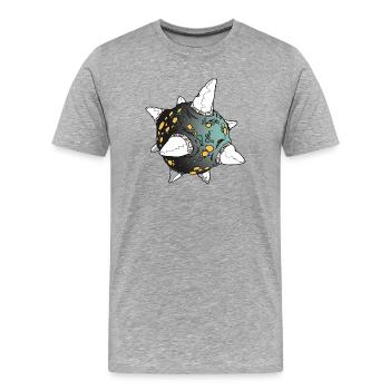 Planet - Men's Premium Organic T-Shirt - heather grey - Front - Damien (186cm)