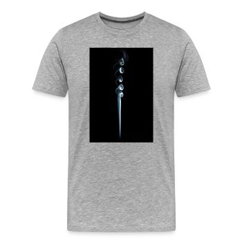 Eleganter Rauchstrudel - Männer Premium Bio T-Shirt - Grau meliert - Vorne - Damien (186cm)