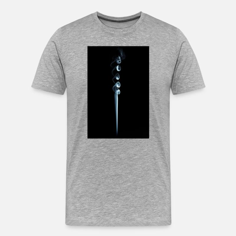 Eleganter Rauchstrudel - Männer Premium Bio T-Shirt - Grau meliert