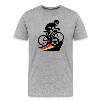 Germany inspired football and cycling  - Men's Premium Organic T-Shirt - heather grey - Front - Damien (186cm)