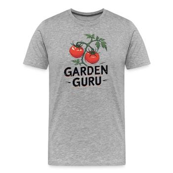 Garden Guru Tomaten - Männer Premium Bio T-Shirt - Grau meliert - Vorne - Damien (186cm)