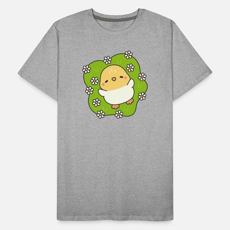 Flowering Spring Chick Men's Premium Organic T-Shirt