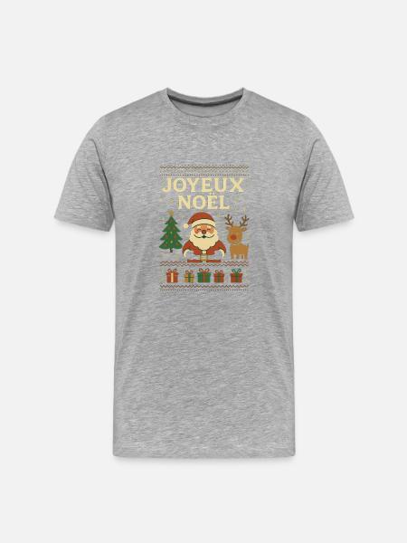 Joyeux Noël  - T-shirt bio Premium Homme - gris chiné