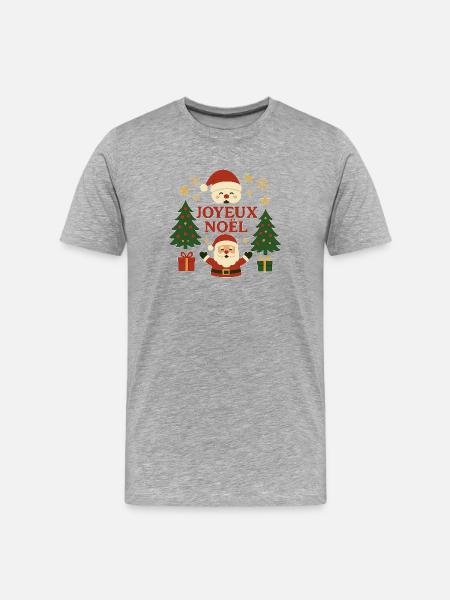 Noël - T-shirt bio Premium Homme - gris chiné