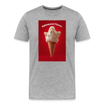 Ephemerer Geschmack Ghost Cone - Männer Premium Bio T-Shirt - Grau meliert - Vorne - Damien (186cm)