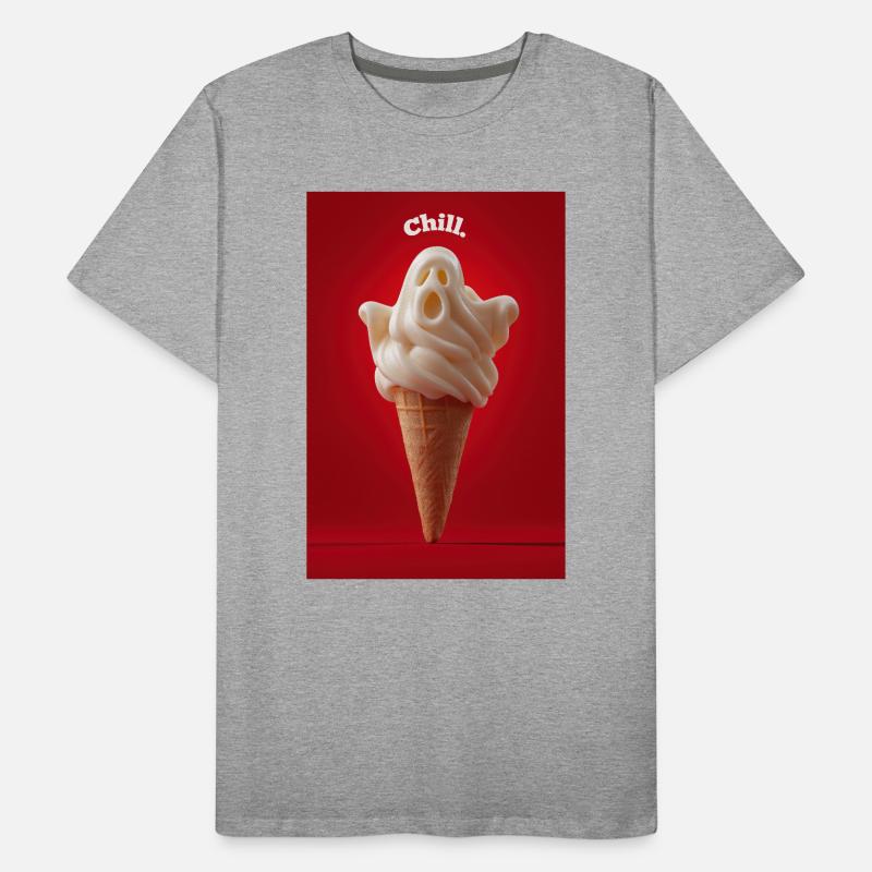 Chill Ghost Eiswaffel Männer Premium Bio T-Shirt