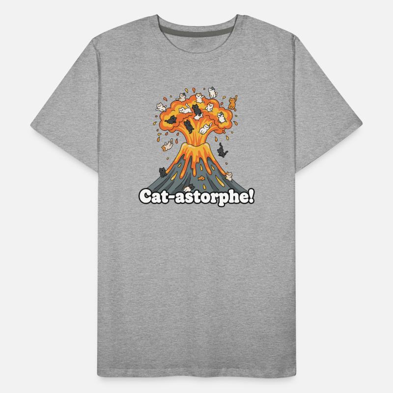 Cat-astrophe Vulkan Männer Premium Bio T-Shirt
