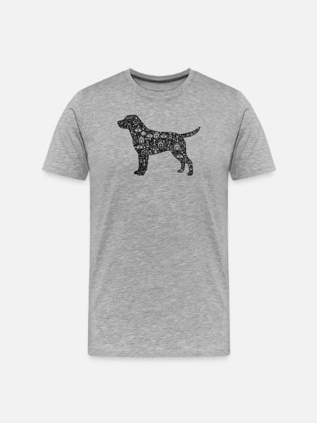 Labrador Retriever Design Dog - Men's Premium Organic T-Shirt - heather grey