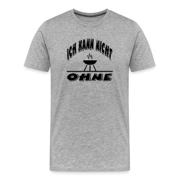 Griller - T-shirt bio Premium Homme - gris chiné - Devant - Damien (186cm)