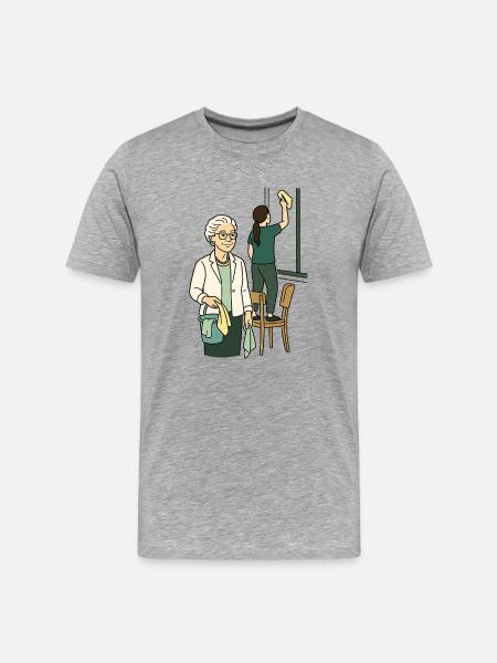 Mamie Karin - T-shirt bio Premium Homme - gris chiné