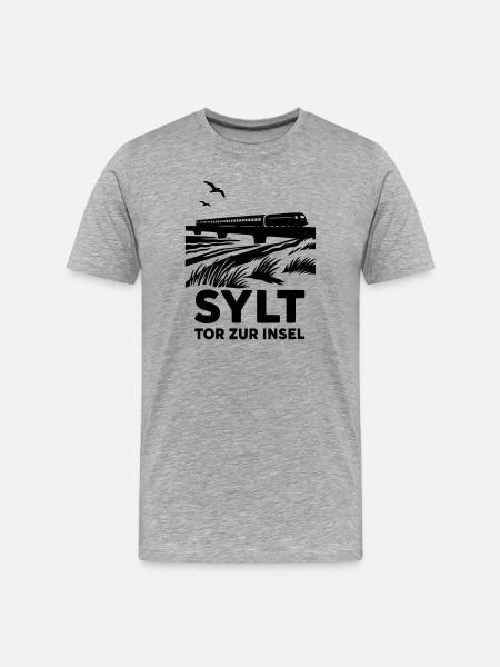 Sylt gateway to the island - Men's Premium Organic T-Shirt - heather grey