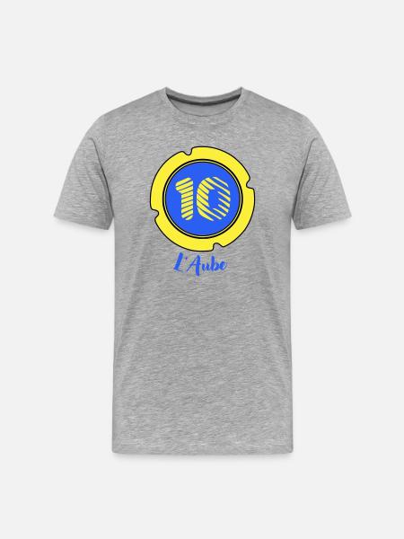 Logo of the Aube department 10 - Men's Premium Organic T-Shirt - heather grey