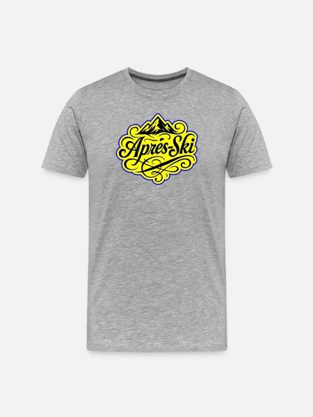 Après-ski Mountains Alps - Men's Premium Organic T-Shirt - heather grey