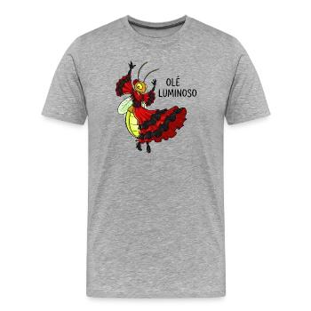 Costume de danse flamenco luciole - T-shirt bio Premium Homme - gris chiné - Devant - Damien (186cm)