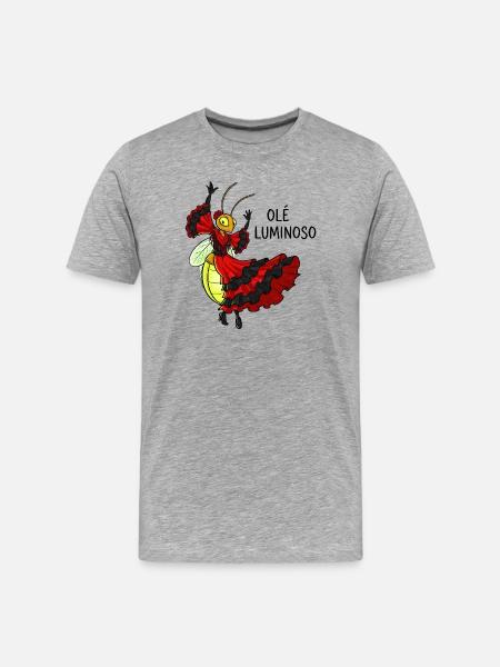 Flamenco Firefly Dance Costume - Men's Premium Organic T-Shirt - heather grey