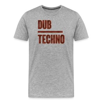 Dub Techno Mesh Neon - Männer Premium Bio T-Shirt - Grau meliert - Vorne - Damien (186cm)
