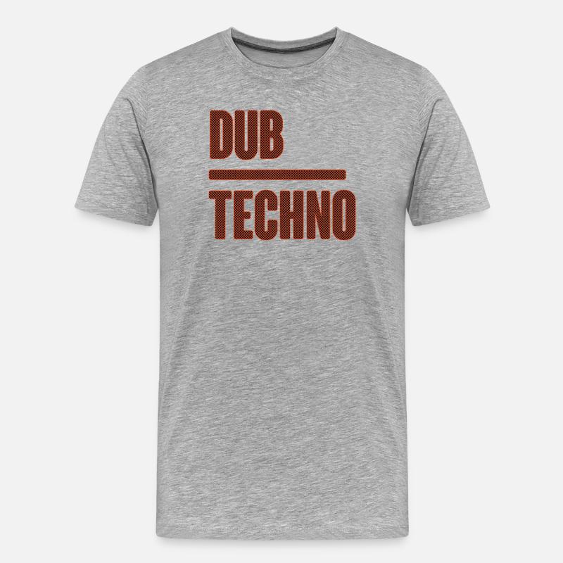 Dub Techno Mesh Neon - Männer Premium Bio T-Shirt - Grau meliert
