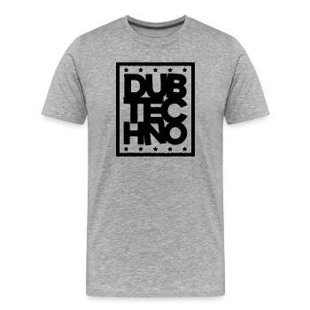 Dub Techno Dark Edition - Men's Premium Organic T-Shirt - heather grey - Front - Damien (186cm)