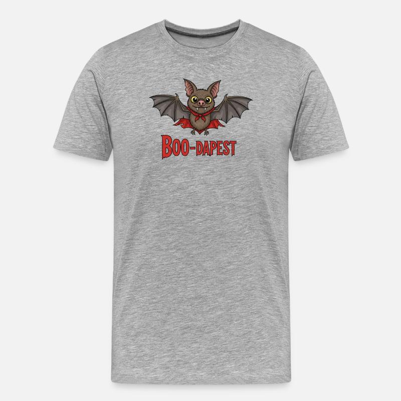 Boo-dapest Fun Trip - Männer Premium Bio T-Shirt - Grau meliert