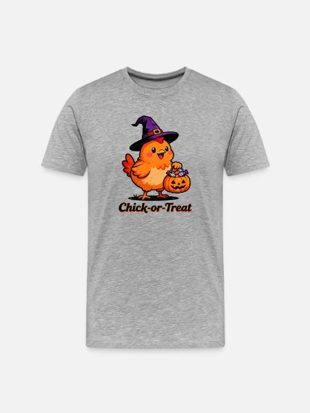 Poussin ou friandise - T-shirt bio Premium Homme - gris chiné