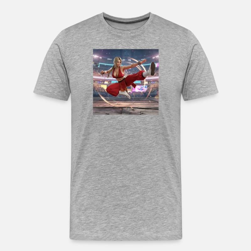 Geben Sie die Maxima ein - Männer Premium Bio T-Shirt - Grau meliert