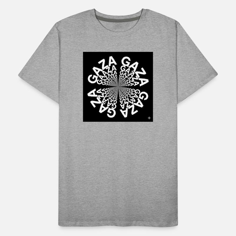 Hypnotic Typographic Spiral Men's Premium Organic T-Shirt