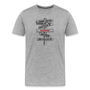 Niendorf Mer Baltique Mer Baltique Resort Vacances Plage Port de mer - T-shirt bio Premium Homme - gris chiné - Devant - Damien (186cm)